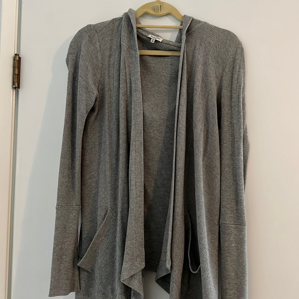 Splendid ribbed hooded sweater